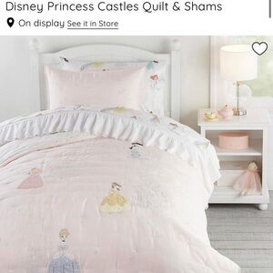 Queen princess pottery barn quilt nwt
